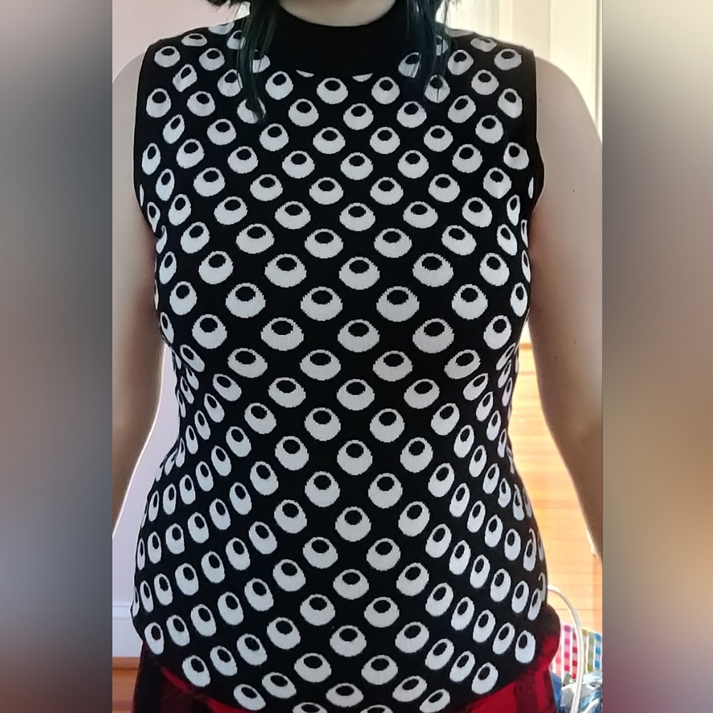 Alt emo Y2K eye eyeball shirt turtleneck